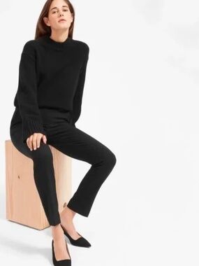 Everlane slim wool trouser in black — NWT